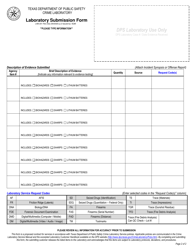 Form LAB-201 Laboratory Submission Form - Texas, Page 2