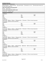 Form PSP-01 Original Company License Application - Texas, Page 2