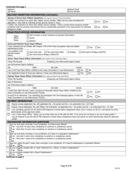 Form PSP-03 Original Unarmed Individual License Application - Texas, Page 2