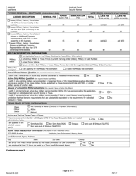 Form PSP-17 Individual License Renewal Application - Texas, Page 2