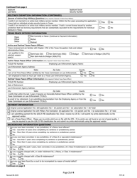 Form PSP-38 Original Armed Individual License Application - Texas, Page 2
