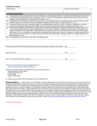 Form PSP-67 Business Update Application Supplement - Texas, Page 3