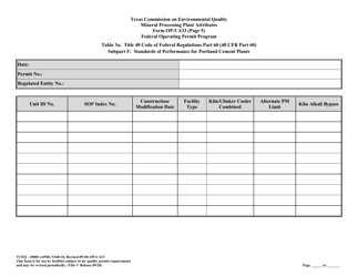 Form OP-UA33 (TCEQ-10085) Metallic Mineral Processing Plant Attributes - Texas, Page 21
