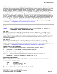 Form OP-UA33 (TCEQ-10085) Metallic Mineral Processing Plant Attributes - Texas, Page 2