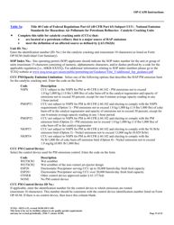 Form OP-UA50 (TCEQ-10223) Fluid Catalytic Cracking Unit Catalyst Regenerator/Fuel Gas Combustion Device/Claus Sulfur Recovery Plant Attributes - Texas, Page 13