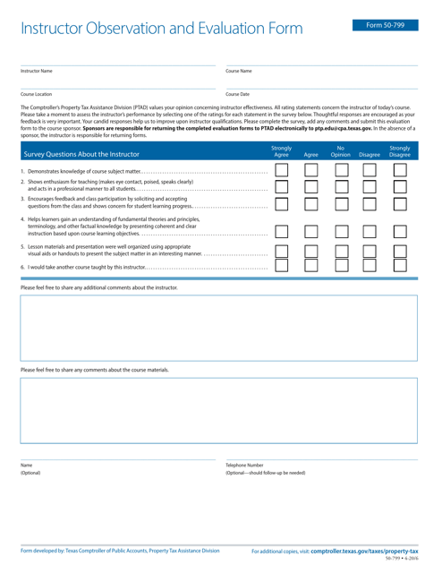 Form 50-799  Printable Pdf