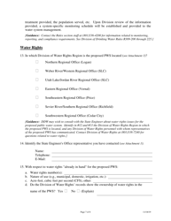 Supplemental Form for New Public Drinking Water System - Utah, Page 7