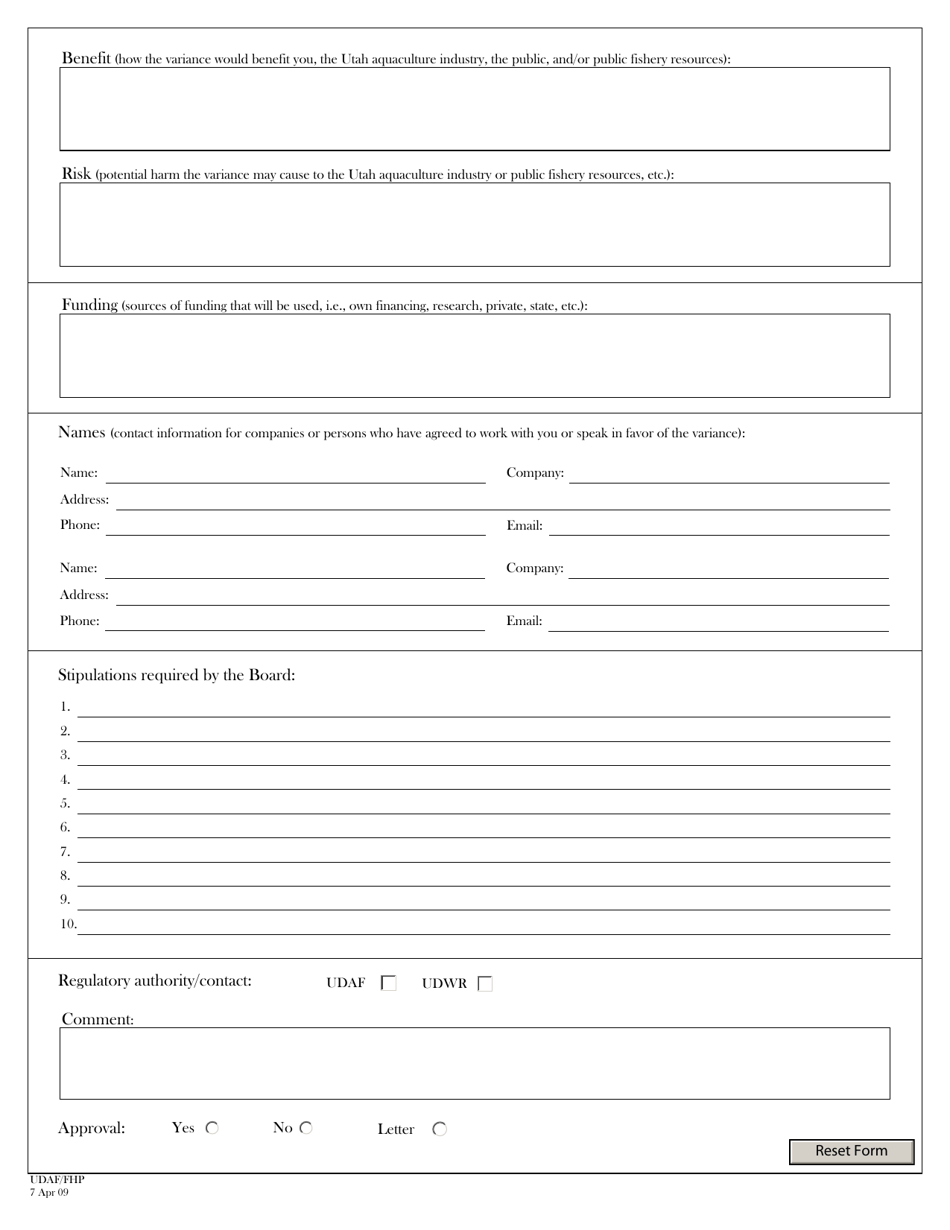 Variance Proposal - Utah, Page 2