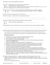 Utah Domesticated Cervidae Import Application - Utah, Page 3