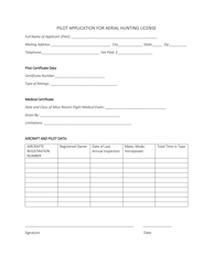 Pilot Application for Aerial Hunting License - Utah, Page 2