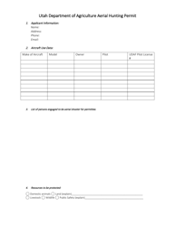 Aerial Hunting Permit - Utah, Page 2