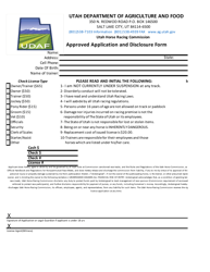 Approved Application and Disclosure Form - Utah