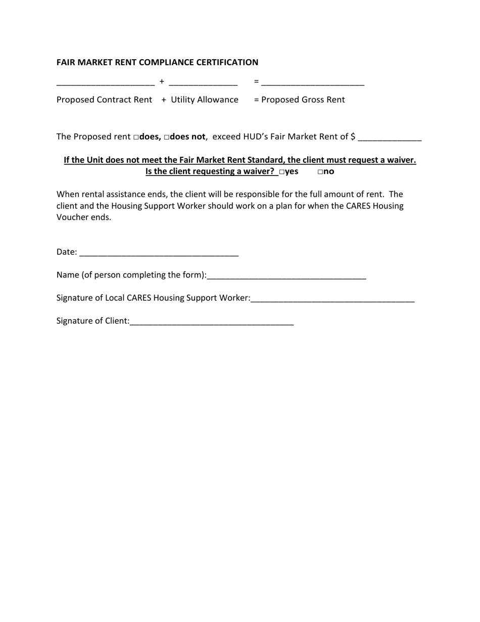 Appendix C Fair Market Rent  Rent Reasonableness - Vermont, Page 4