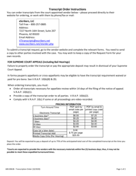 Document preview: Form 600-00638 Transcript Order - Vermont
