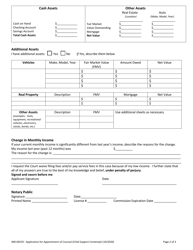 Form 400-00229 Application for Appointment of Counsel (Child Support Contempt) - Vermont, Page 2