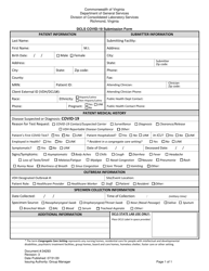 Document preview: Form 34293 Dcls Covid-19 Submission Form - Virginia