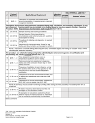 Form 6957 Tuning Fork Laboratory Quality Manual Checklist - Virginia, Page 2