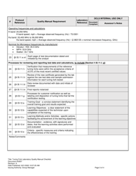 Form 6957 Tuning Fork Laboratory Quality Manual Checklist - Virginia, Page 3