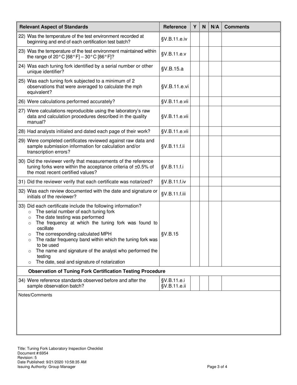 Form 6954 Download Printable PDF or Fill Online Tuning Fork Laboratory ...