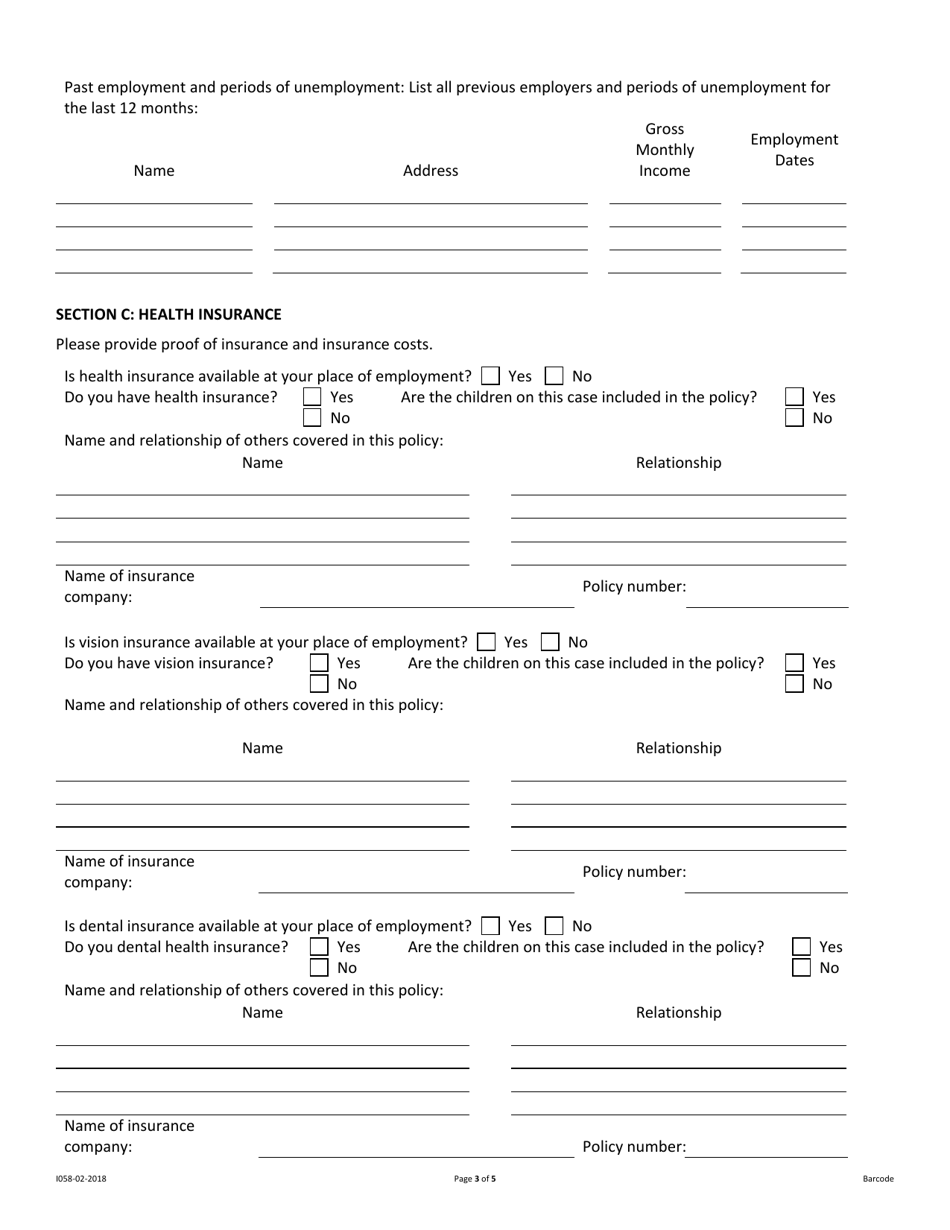 Form I058-02-2018 Financial Statement - Virginia, Page 3