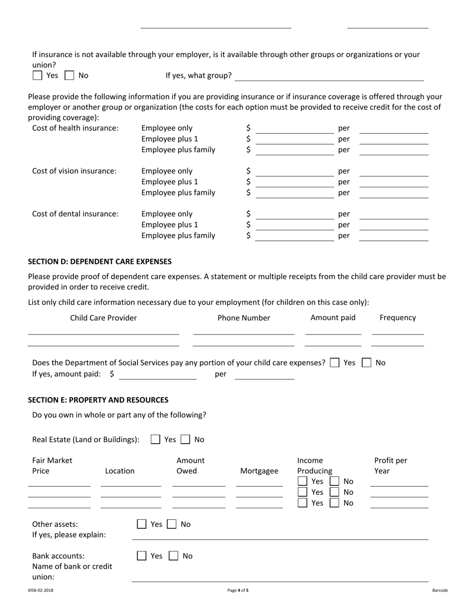 Form I058-02-2018 Financial Statement - Virginia, Page 4