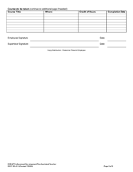DCYF Form 05-011 Eceap Professional Development Plan Family Support Staff - Washington, Page 2