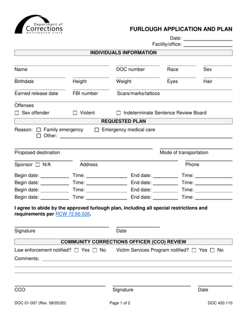Form DOC01-007  Printable Pdf