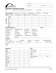 Document preview: Form DOC13-440FP Emergency Response Record - Washington