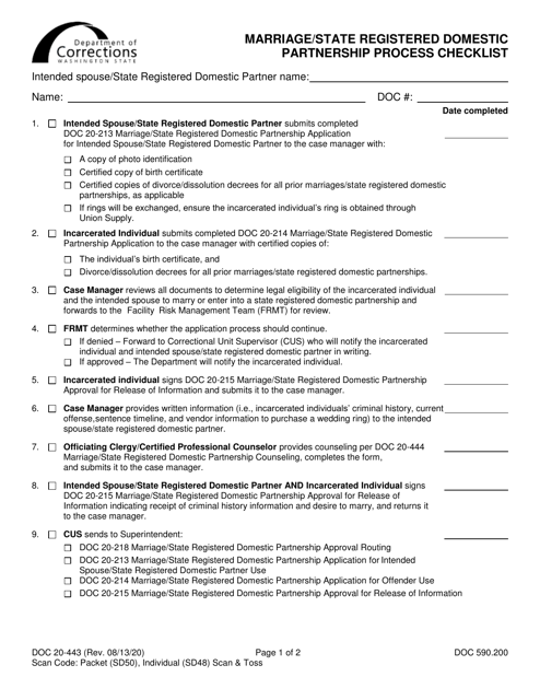 Form DOC20-443  Printable Pdf