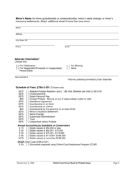 Utah District Court Cover Sheet for Probate Cases - Utah, Page 2