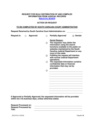 Form SCCA610 Request for Bulk Distribution of and Compiled Information From Judicial Records - South Carolina, Page 8