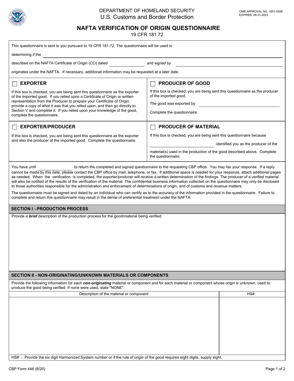 CBP Form 24 Download Fillable PDF or Fill Online Nafta With Nafta Certificate Template