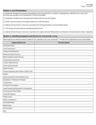 Form 1054 Community Living Options - Texas, Page 2