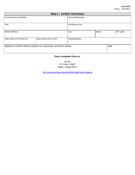 Form 3926 Change of Disability - Texas, Page 2