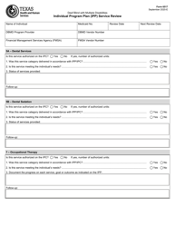 Form 6517 Individual Program Plan (Ipp) Service Review - Texas