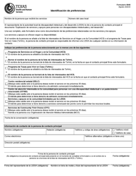 Document preview: Formulario 8648 Identificacion De Preferencias - Texas (Spanish)