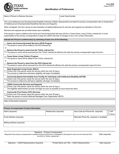 Form 8648  Printable Pdf