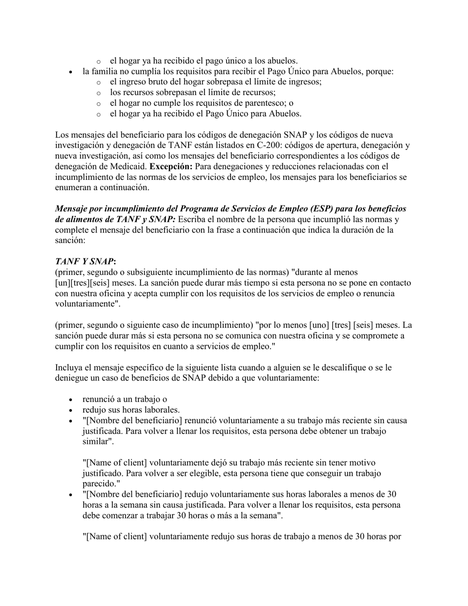 Instrucciones para Formulario H1017-S Notificacion De La Denegacion O Reduccion De Beneficios - Texas (Spanish), Page 5