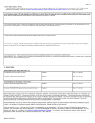 Form IMM5440 Settlement Plan - Sponsorship Agreement Holders (Sah) - Canada, Page 2