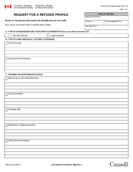 Document preview: Form IMM5438 Request for a Refugee Profile - Canada