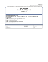 Form PTO/SB/17P Processing Fee Under 37 Cfr 1.17(F), (G) &amp; (H) Transmittal, Page 2