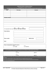 Form LA00 Part A Application Form - Contact and Land Details - Queensland, Australia, Page 3
