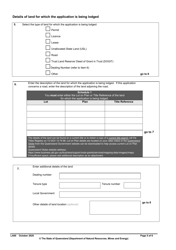 Form LA00 Part A Application Form - Contact and Land Details - Queensland, Australia, Page 5