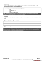 Form LA14 Part B Application for Internal Review of an Original Decision - Queensland, Australia, Page 4