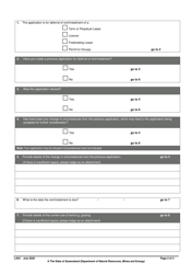 Form LA24 Part B Application for Deferral of Rent or Instalment - Queensland, Australia, Page 2