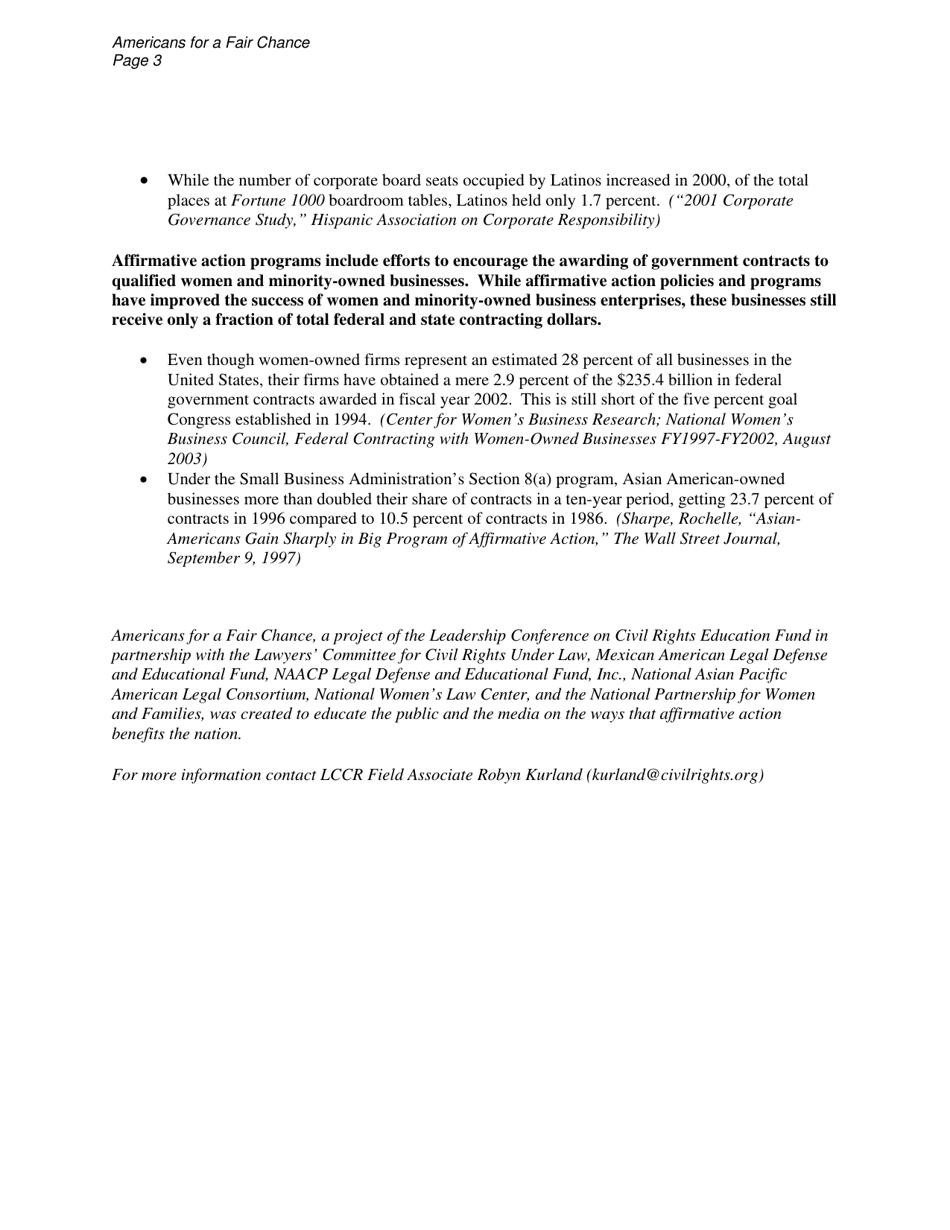 Affirmative Action Fact Sheets - Americans for a Fair Chance, Page 21
