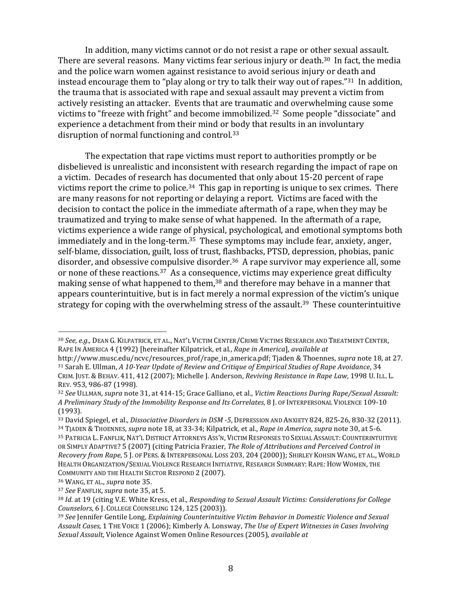 Rape and Sexual Assault in the Legal System - Carol E. Tracy, Terry L. Fromson, Womens Law Project Jennifer Gentile Long, Charlene Whitman, Aequitas, Page 8