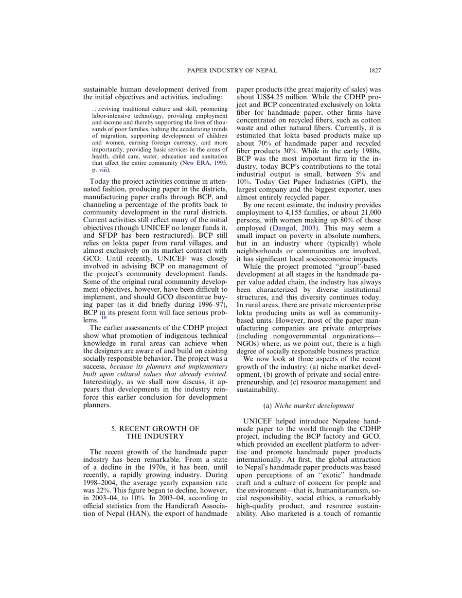 Social Responsibility in the Growing Handmade Paper Industry of Nepal - Elsevier, Page 7