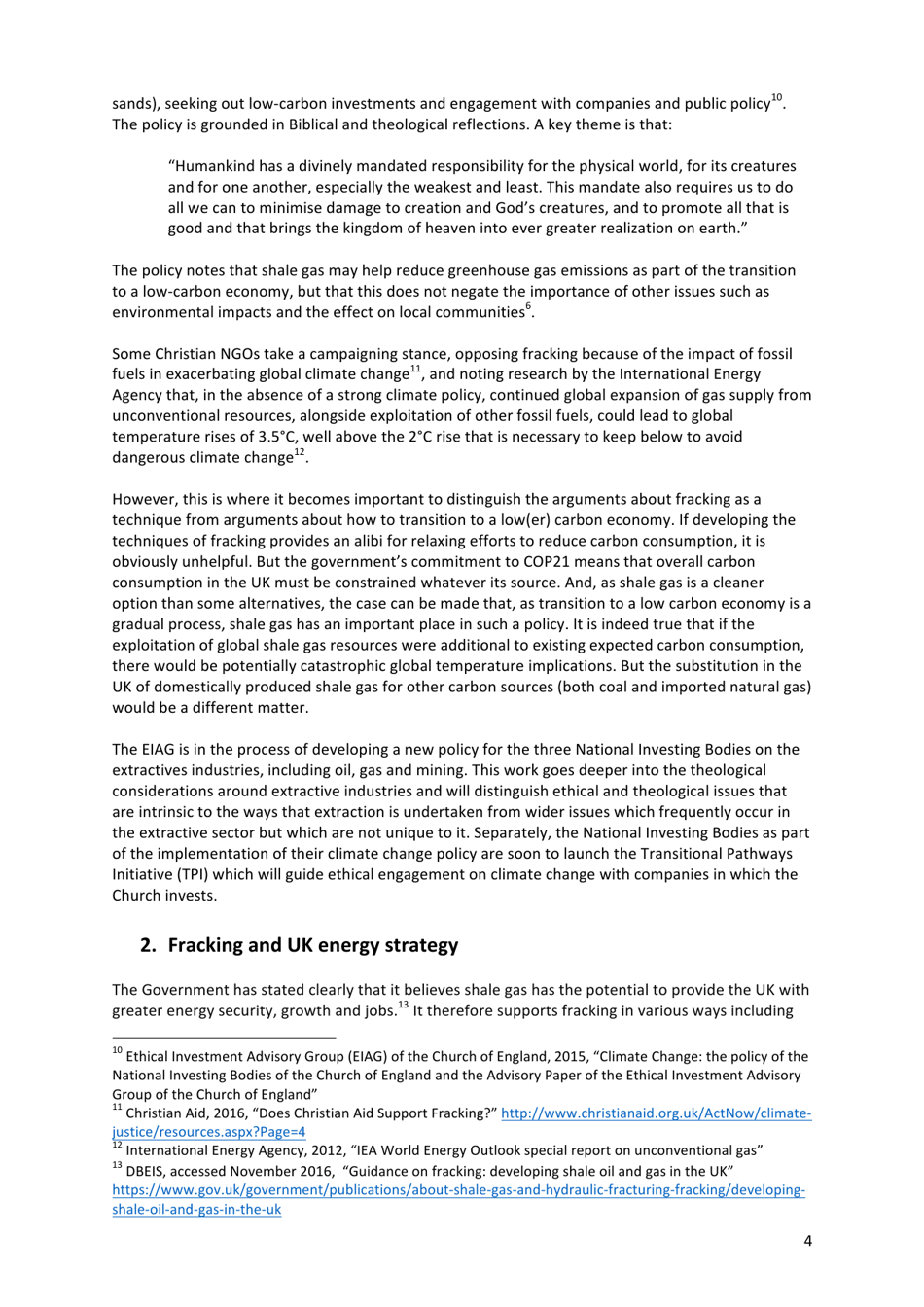 Shale Gas and Fracking - Mission and Public Affairs Council, Environment Working Group of the Church of England, Page 4