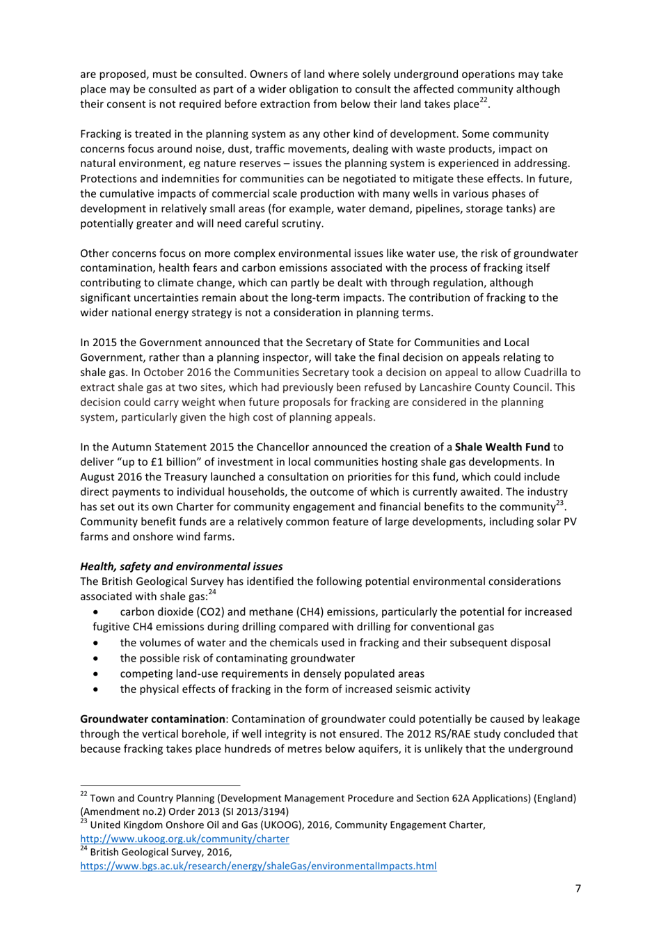 Shale Gas and Fracking - Mission and Public Affairs Council, Environment Working Group of the Church of England, Page 7